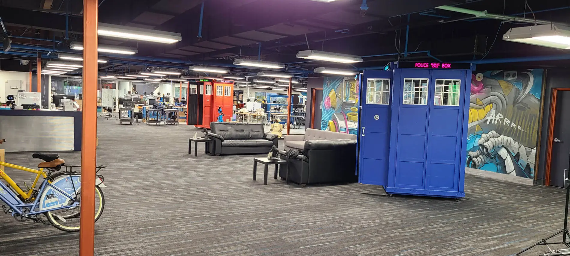 Inside Circuit Launch: the hardware lab floor, robotics benches and community space